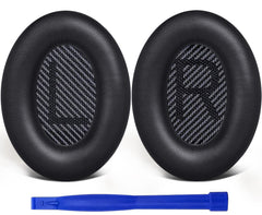 SoloWIT earpads frontal y empaque mostrando repuesto y beneficios de renovación