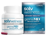 Solv Wellness GennaMD frontal mostrando envase claro y beneficio de concentración