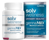 Solv Wellness frasco GennaMD frontal mostrando etiqueta clara y beneficio
