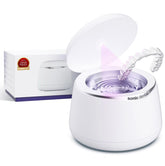 Sonic Dental front view showing compact Pearl White unit and controls, easy countertop storage