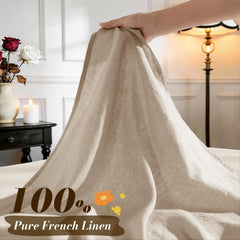 SONORO KATE linen close-up texture highlighting breathable weave and soft feel
