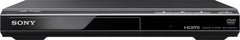 Sony DVPSR510H vista frontal con bandeja y controles, diseño delgado y uso sencillo