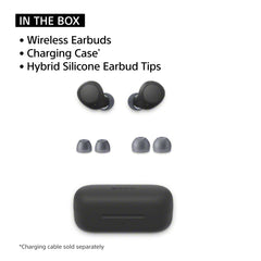 Sony WF-C510 estuche abierto con auriculares listos y fácil transporte