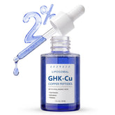 SORNBEO frasco frontal del sérum mostrando diseño y concentración 2% GHK-Cu