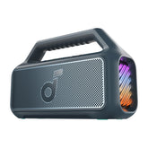 Soundcore altavoz Boom 2 vista frontal con diseño robusto y potencia exterior
