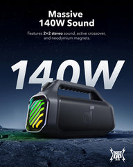Soundcore Boom 2 Plus detalle de tweeter, agudos nítidos y definición sonora