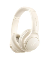 Soundcore Q20i frontal blanco mostrando diseño cómodo y resistente