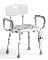 soundfuse vista frontal silla de ducha estabilidad y soporte