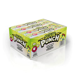 Sour Punch bandeja frontal mostrando colores y tamaño, atractivo visual