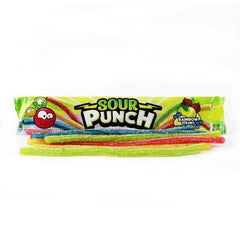 Sour Punch primer plano del recubrimiento azucarado que destaca textura