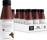 Soylent envase frontal con crema chocolate mostrando marca y conveniencia