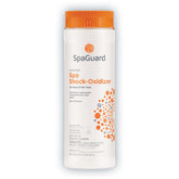 SpaGuard frente del envase mostrando etiqueta y tamaño 35 oz, claridad inmediata