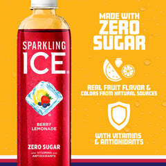 Sparkling Ice botella en mano mostrando tamaño portátil y conveniencia