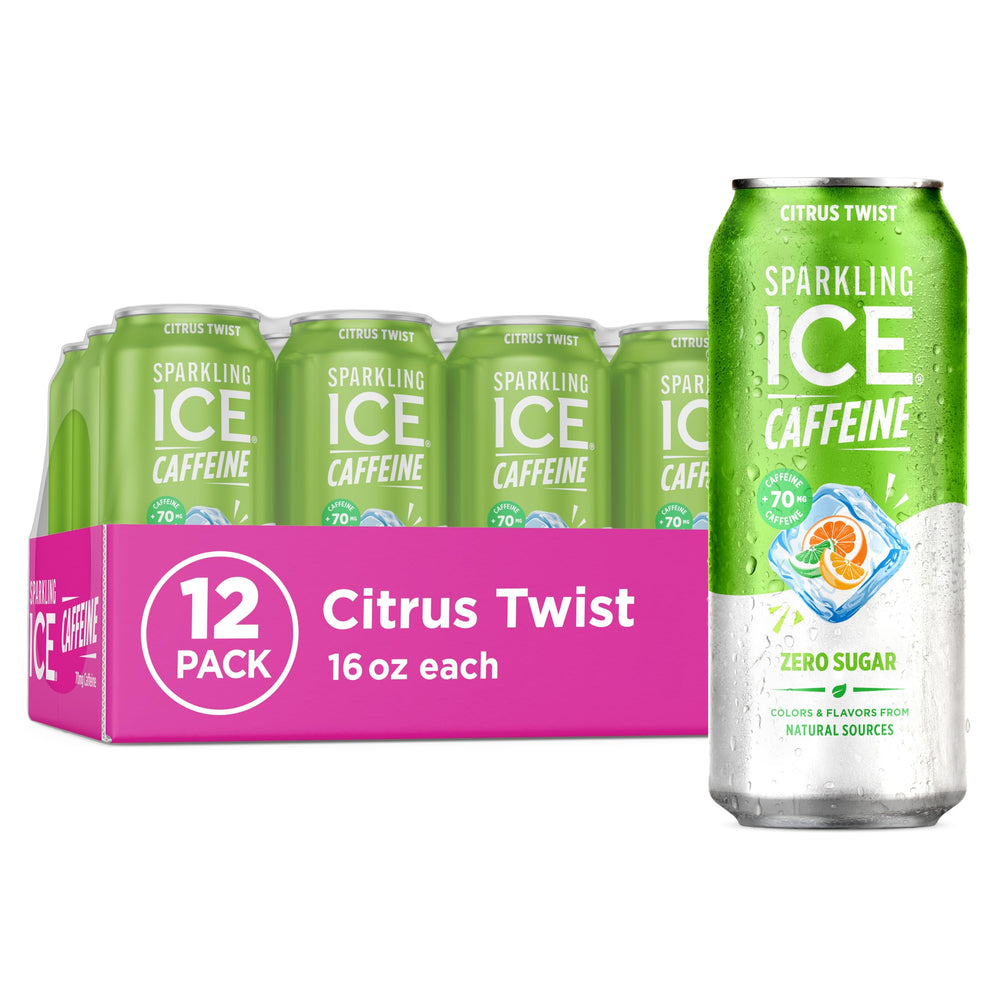 Sparkling Ice lata frontal mostrando diseño y sabor cítrico, refresco sin azúcar