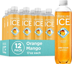 Sparkling Ice frente del paquete de 12 botellas mostrando la marca y conveniencia.