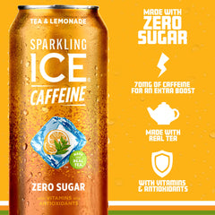 Sparkling Ice sirviendo en vaso con hielo y sabor refrescante visible