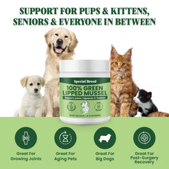 Special Breed envase junto a regla para comparar tamaño y rendimiento