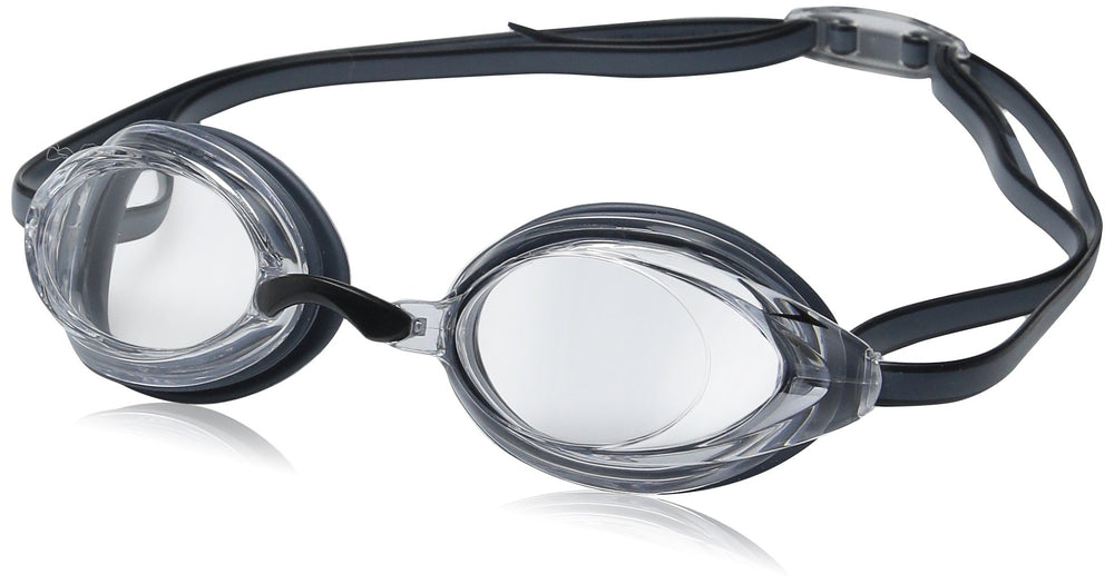 Speedo Vanquisher front view showing panoramic lenses and streamlined frame for improved visibility