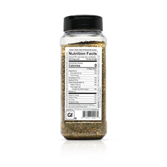 Spiceology mezcla textura en primer plano con hierbas y trozos visibles