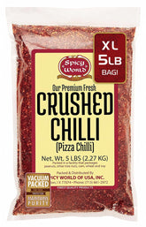 Spicy World frente del paquete de 5 libras mostrando valor a granel y frescura
