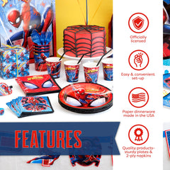 Unique platos y servilletas Spiderman resistentes listos para servir