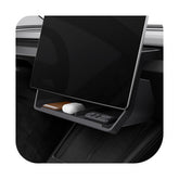 Spigen organizador frontal instalado en pantalla, añade almacenamiento práctico