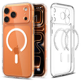 Spigen funda frontal transparente mostrando ajuste preciso y protección del diseño del iPhone