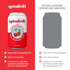 Spindrift lata Cherry abierta con burbujas, refresco listo para beber