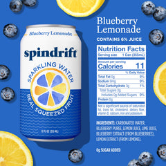 Spindrift vista superior de la tapa de lata destacando apertura fácil
