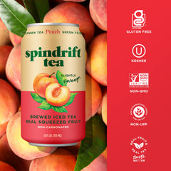 Spindrift té verde preparado mostrando color y textura natural