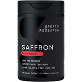 Sports Research envase frontal de Pure Saffron 60 plantgels mostrando diseño y cantidad