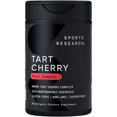 Sports Research frente del envase mostrando 60 softgels y beneficios de pureza