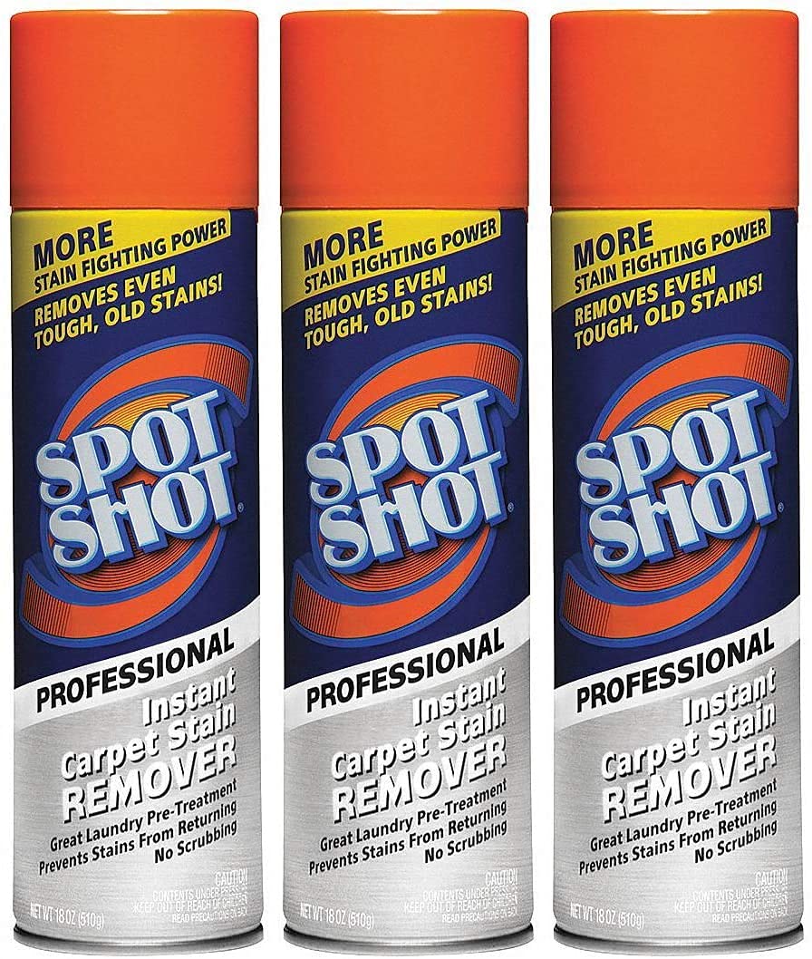 Spot Shot frente del paquete mostrando los tres botes y beneficios visibles
