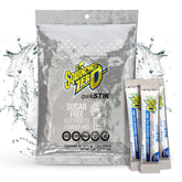 Sqwincher paquete frontal mostrando 50 sobres y conveniencia