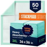 Stack Man almohadilla 36x36 vista frontal protegiendo cama