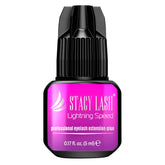 STACY LASH botella frontal mostrando el adhesivo profesional y su acabado negro
