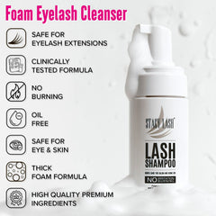 STACY LASH espuma del champú en la yema, limpieza suave visible