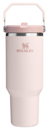 STANLEY IceFlow vista frontal Rose Quartz, capacidad 40 oz y diseño resistente