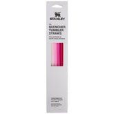 STANLEY vista frontal del pack de pajitas rosa, repuestos ideales