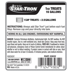 STAR BRITE detalle de etiqueta con instrucciones y beneficios claros