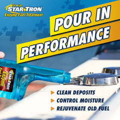 STAR BRITE aplicando en tanque de barco, protege contra problemas por etanol