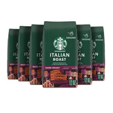 Starbucks Italian Roast frente del paquete mostrando el diseño y sello de calidad