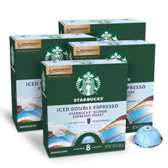 Starbucks by Nespresso cápsulas Iced Blonde frente mostrando paquete y marca, conveniencia