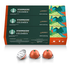 Starbucks cápsula frontal del empaque mostrando marca y ventaja de sabor