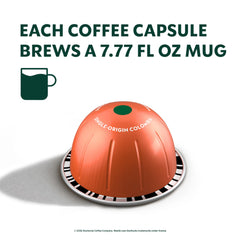 Taza servida con Starbucks Vertuo 7,77 fl oz mostrando crema y aroma