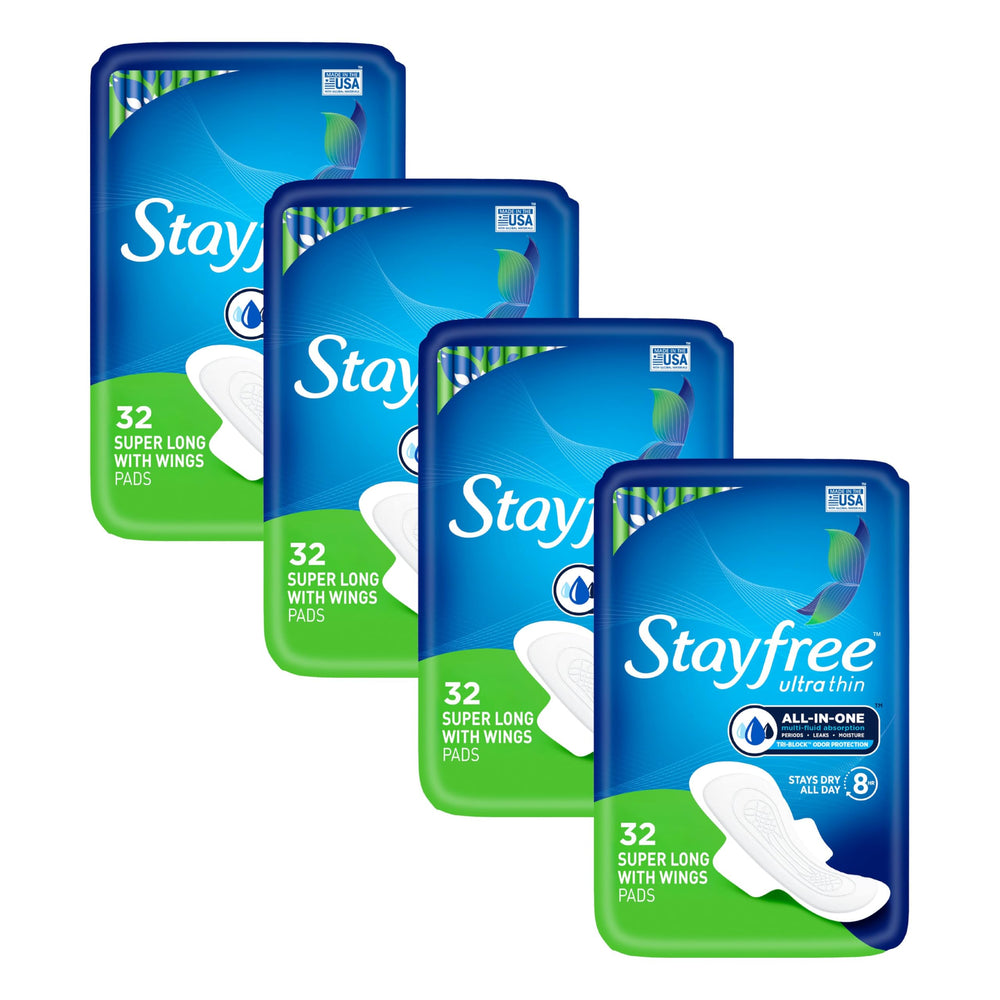 Stayfree empaque frontal mostrando cantidad y marca para compra segura