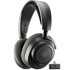 SteelSeries Arctis Nova 7 vista frontal con diseño y controles visibles, mejora ergonomía