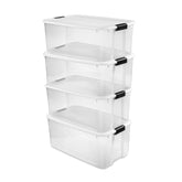 Sterilite frontal paquete seis mostrando cajas apilables y orden