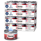 Sterno PowerPad pack de 24 latas mostrando el envase y beneficio de gran cobertura