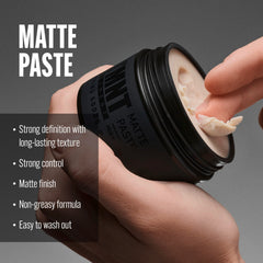 STMNT matte paste texture close-up demonstrating dry matte finish and grip